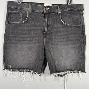 BDG Urban Outfitters‎ Mens Gray Wash Denim Shorts Frayed Hem Size 34